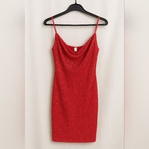 Elegant Red Sleeveless Dress